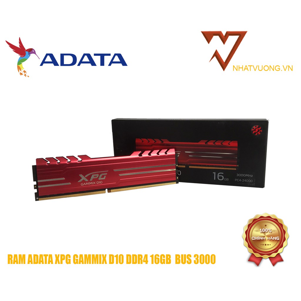 RAM ADATA XPG GAMMIX D10 DDR4 16GB (1x16GB) bus 3000