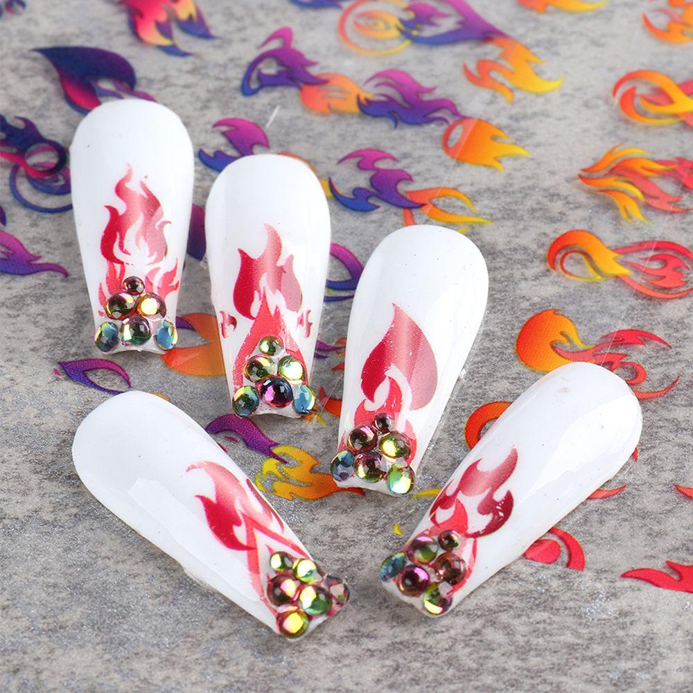 Sticker Dán Móng Hoạ Tiết Lửa Màu Gradient