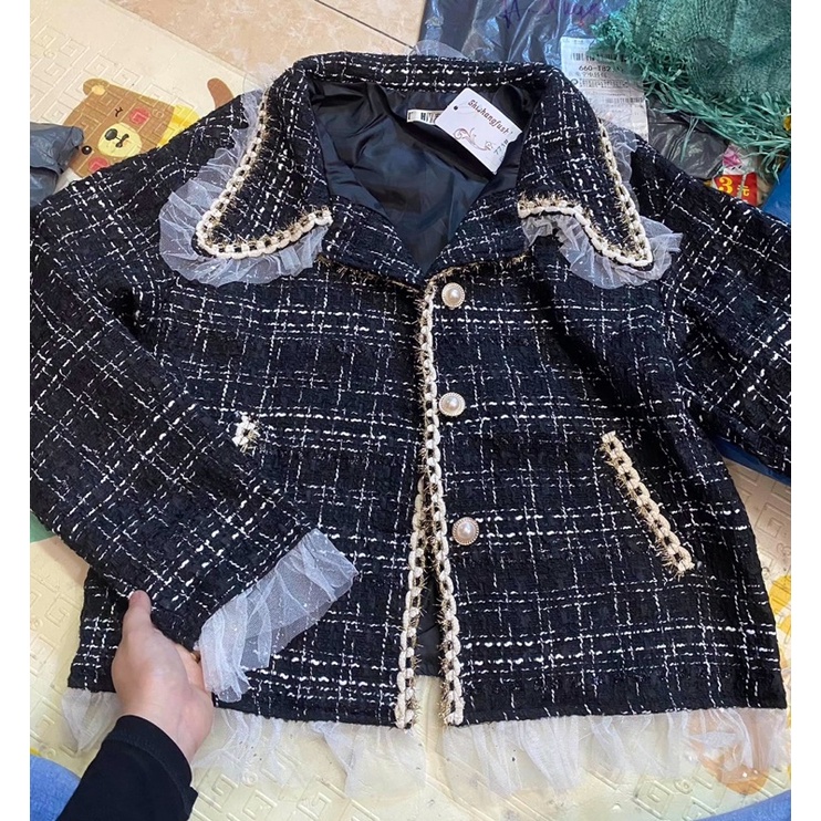 Áo dạ tweed có ảnh thật