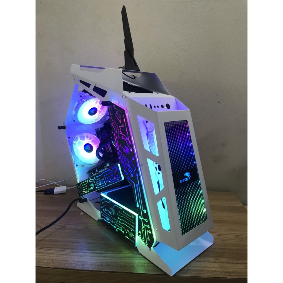 PC Gaming led RGB I7 4790 chiến full game + khuyến mãi bộ phím chuột led rgb giả cơ g21b