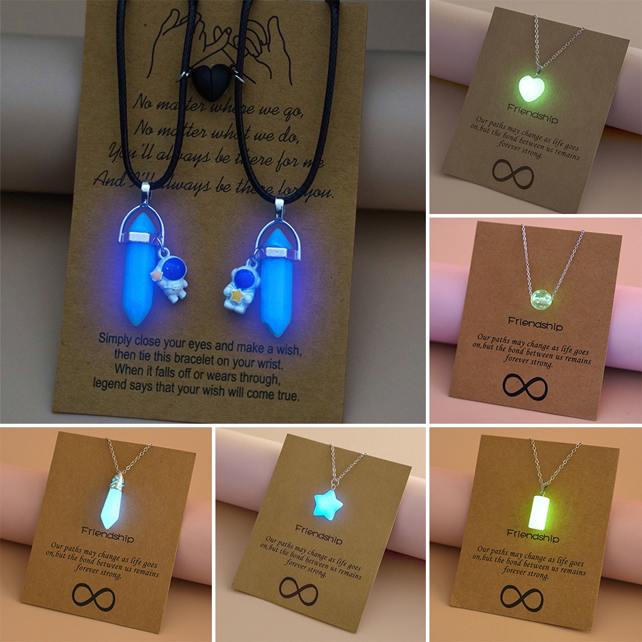 Dây chuyền RINHOO FRIENDSHIP mặt viên đá nhiều kiểu dáng tùy chọn thời trang đơn giản dành cho cả nam và nữ