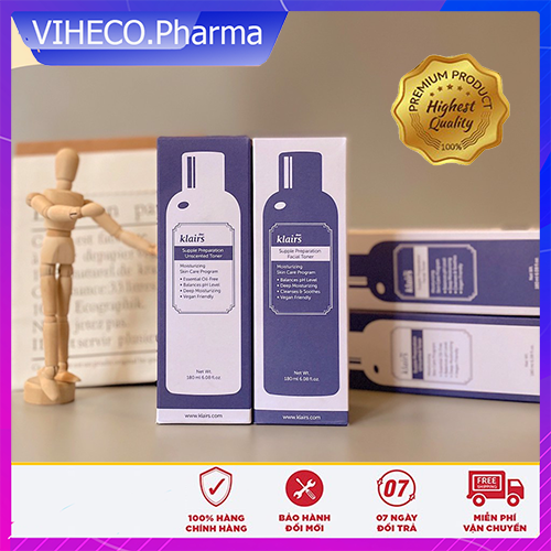 Nước Hoa Hồng Chống Viêm Dưỡng Ẩm Dear Klairs Supple Preparation Toner 180ml - HB0031