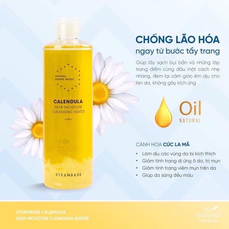 Tẩy trang hoa cúc Calendula - Nước Tẩy Trang Calendula Làm Sạch