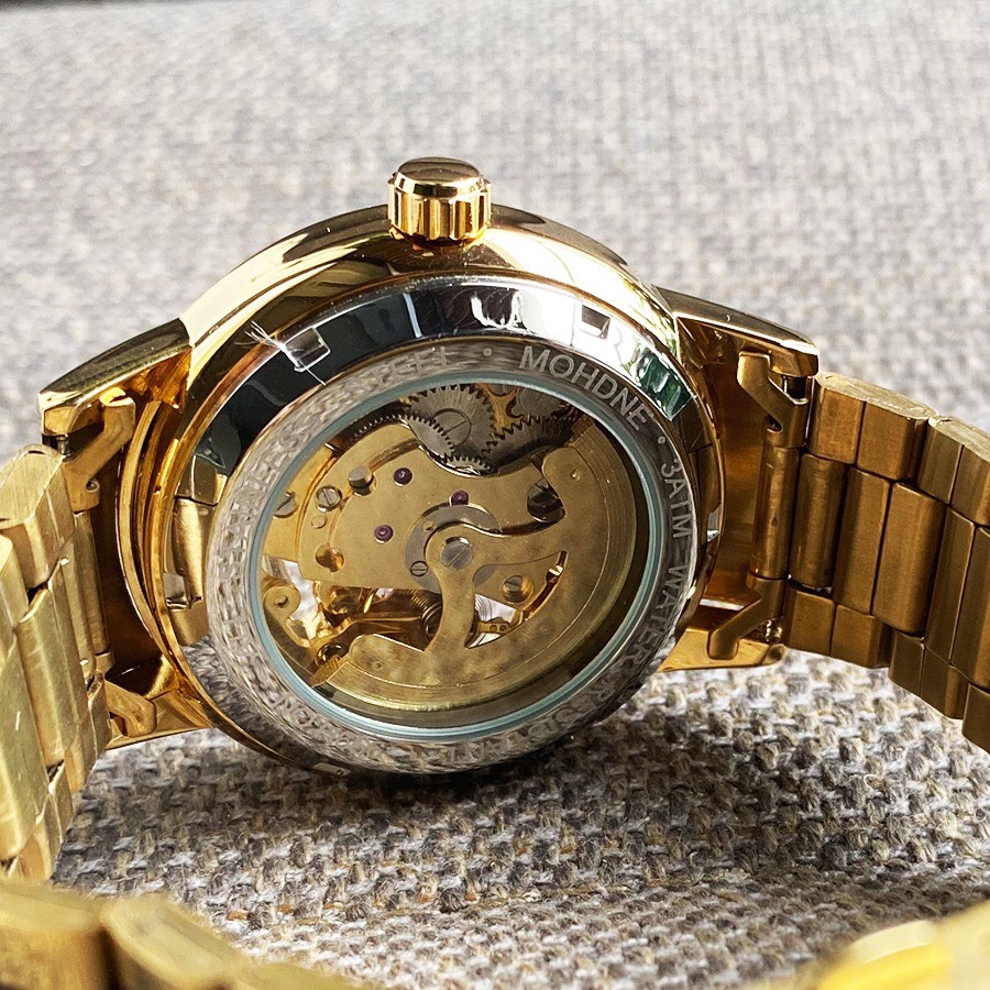 Đồng Hồ Cơ Nam Fngeen 6018  Đính Đá Sang Trọng , Chống Nước , cơ lộ máy chính hãng sang trọng, bảo hành 12 tháng
