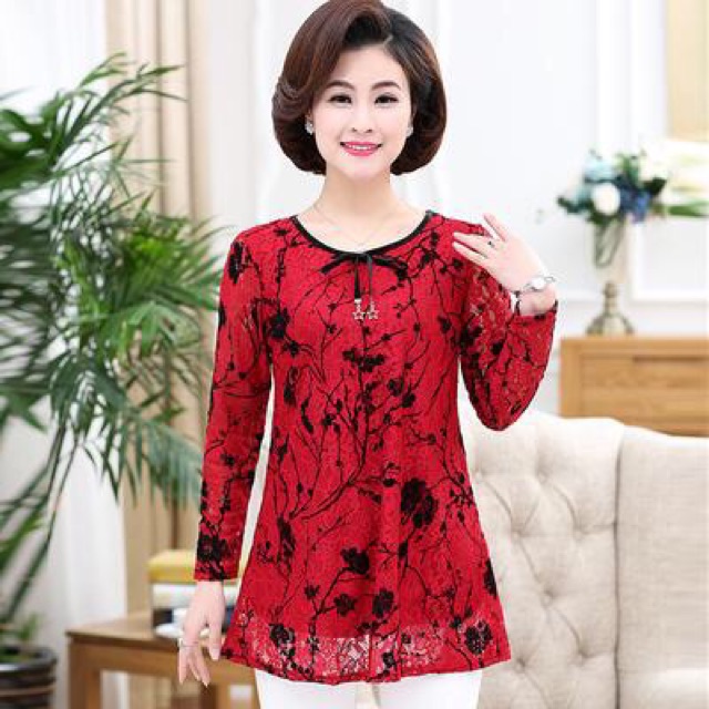Áo ren nữ trung niên kiểu dáng sang trọng NP919