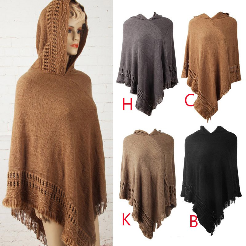 Áo Choàng Len Kiểu Cánh Dơi Phối Tua Rua Thời Trang Cho Nữ | BigBuy360 - bigbuy360.vn