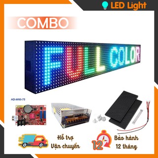 COMBO 4 Tấm P10 Full Color Trong nhà - Nguồn 5V40A - Mạch HD W60 75 WIFI
