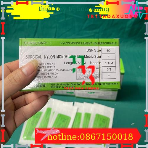 Chỉ nylon size từ số 2/0 đến 5/0 hộp 12 sợi