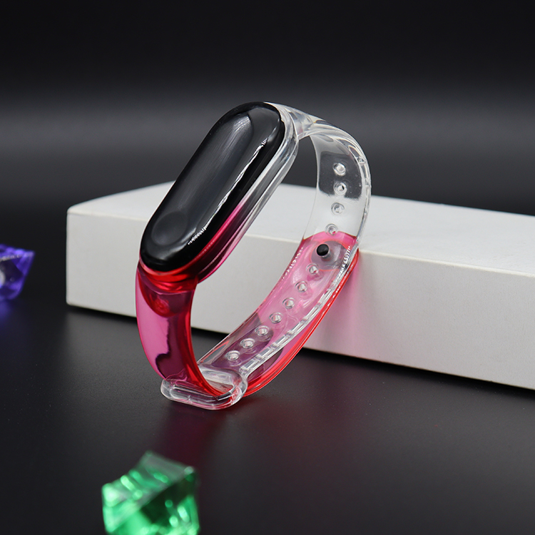 Dây silicon 6 màu trong suốt tùy chọn dùng để thay thế cho đồng hồ thông minh Xiaomi Mi Band 5