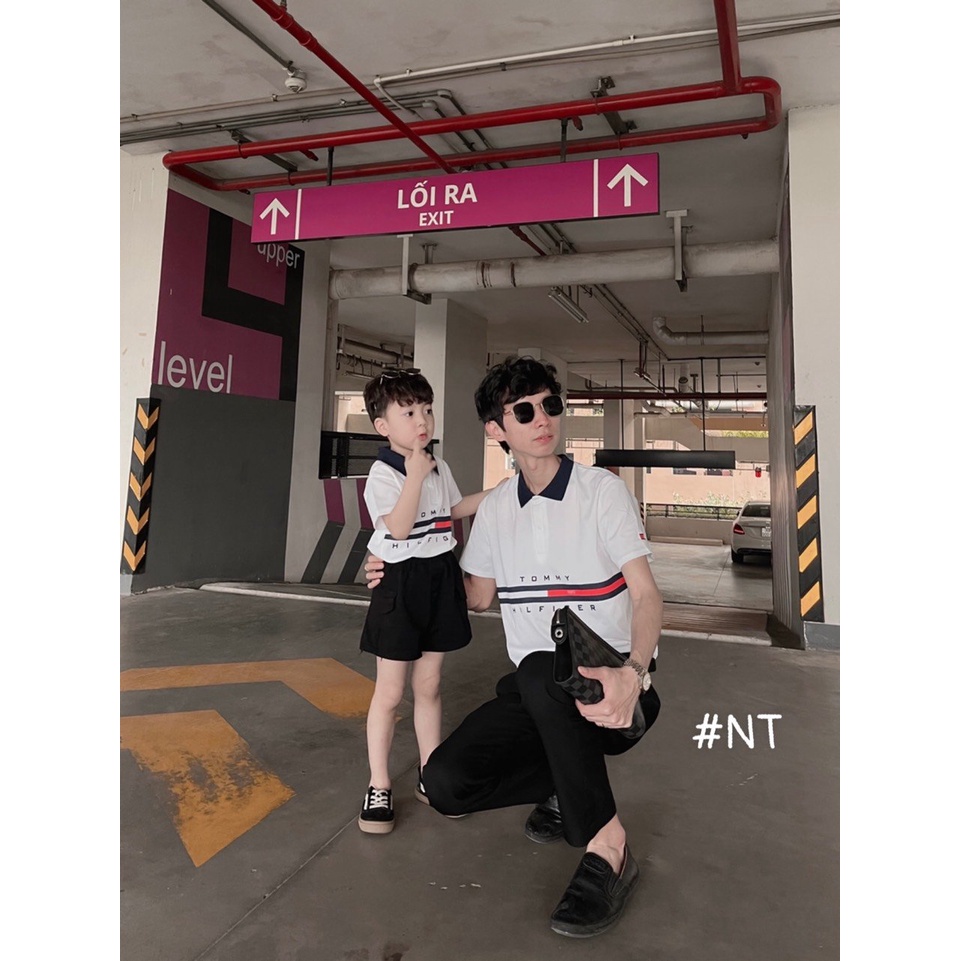 ADGD11 - SET ÁO POLO CỘC TAY TMY GIA ĐÌNH BỐ MẸ CON