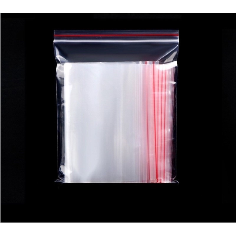 1Kg túi zip viền đỏ size nhỏ và viền trắng size lớn