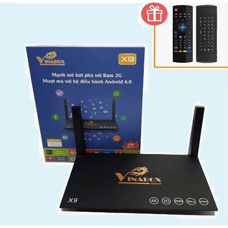 VINABOX X9 (RAM 2GB) TẶNG CHUỘT BAY TÍCH HỢP BÀN PHÍM