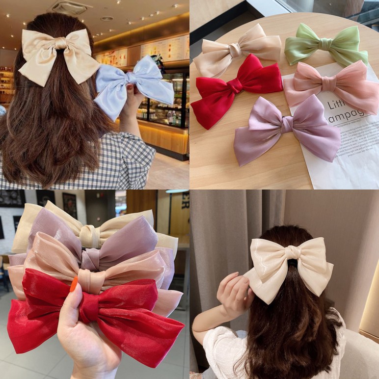 Kẹp Tóc Hình Nơ Phong Cách Hàn Quốc Cho Nữ