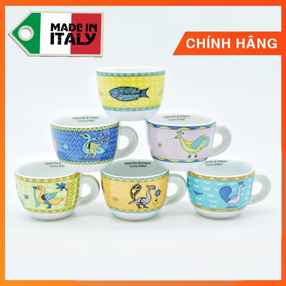 Bộ ly Capuchino Ancap Arca Di Noe Collection - 190ml | Nhập khẩu từ Italia