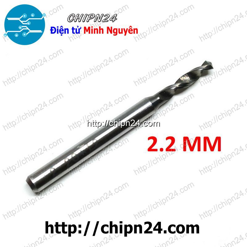 [1 CÂY] Mũi khoan mạch in CNC HỢP KIM 2.2mm (Mạch điện tử, PCB)