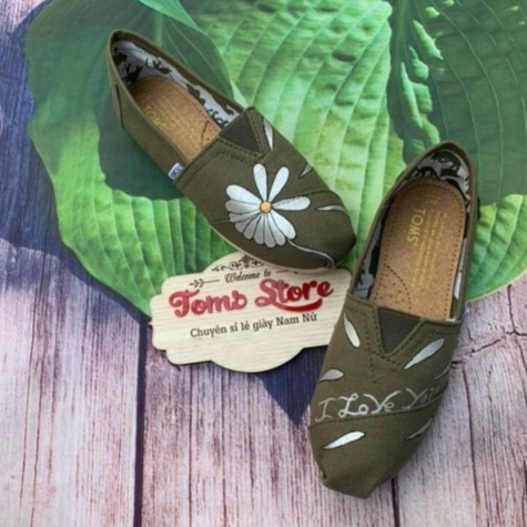 Giày toms bông hoa FLOWERS 2020 RÊU, GRAY | BigBuy360 - bigbuy360.vn