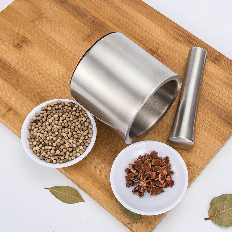 Bộ Cối Chày Inox SUS 304 10 cm dung tích 450ml
