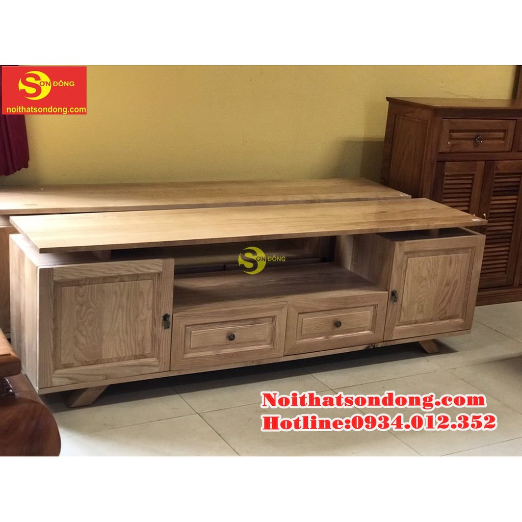 Tủ tivi hiện đại gỗ sồi 2m- LCMKE032