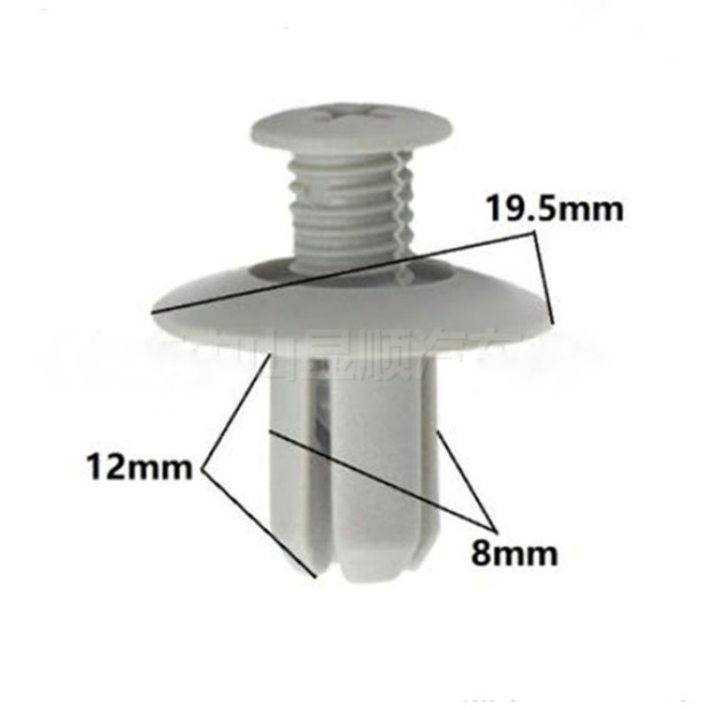 Bộ 100 đinh tán, vít nở nhựa loại 8mm chắn bùn , gắn cản lòng dè cho mọi dòng ô tô