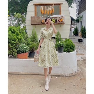 ĐẦM MIDI CỔ SƠMI CÓ TÚI