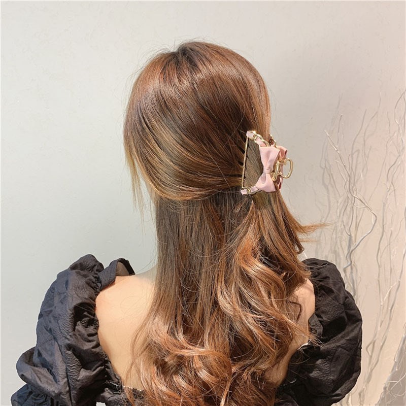 Kẹp tóc gấp hình nơ ngọt ngào phong cách Hàn Quốc – Kẹp tóc đính nơ kim loại sang chảnh FJ155 - Sherry Store