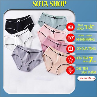 Quần chíp nữ tăm gân phối nơ kháng khuẩn gợi cảm khuyến rũ sịn đẹp đủ màu