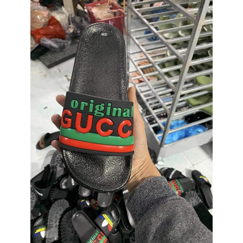 dép nam nữ đế gucci vân nổi