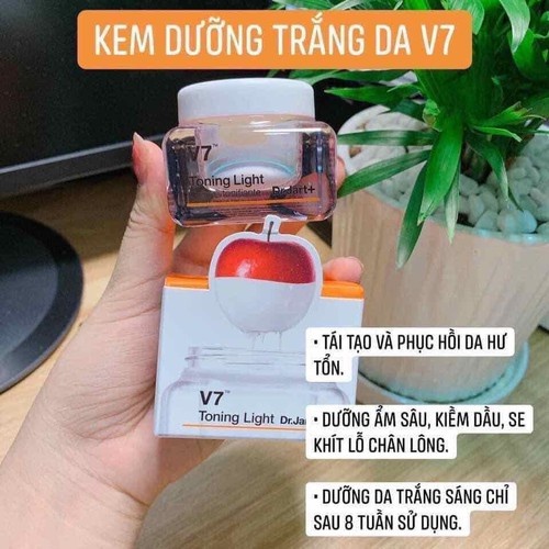 Kem dưỡng trắng da nâng tone v7 toning light dr lart + mini size 15ml chính hãng hàn quốc