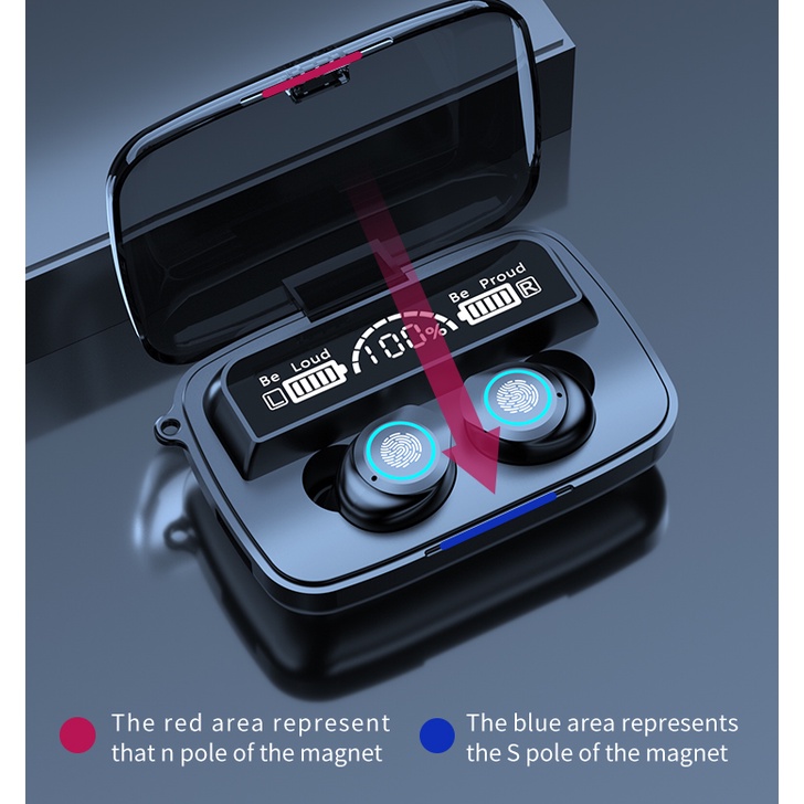 Tai Nghe Không Dây Bluetooth 5.1 M17 LED 9D TWS Chơi Game Không Delay Điều Khiển Cảm Ứng Chống Nước Âm Thanh Hifi Có Mic