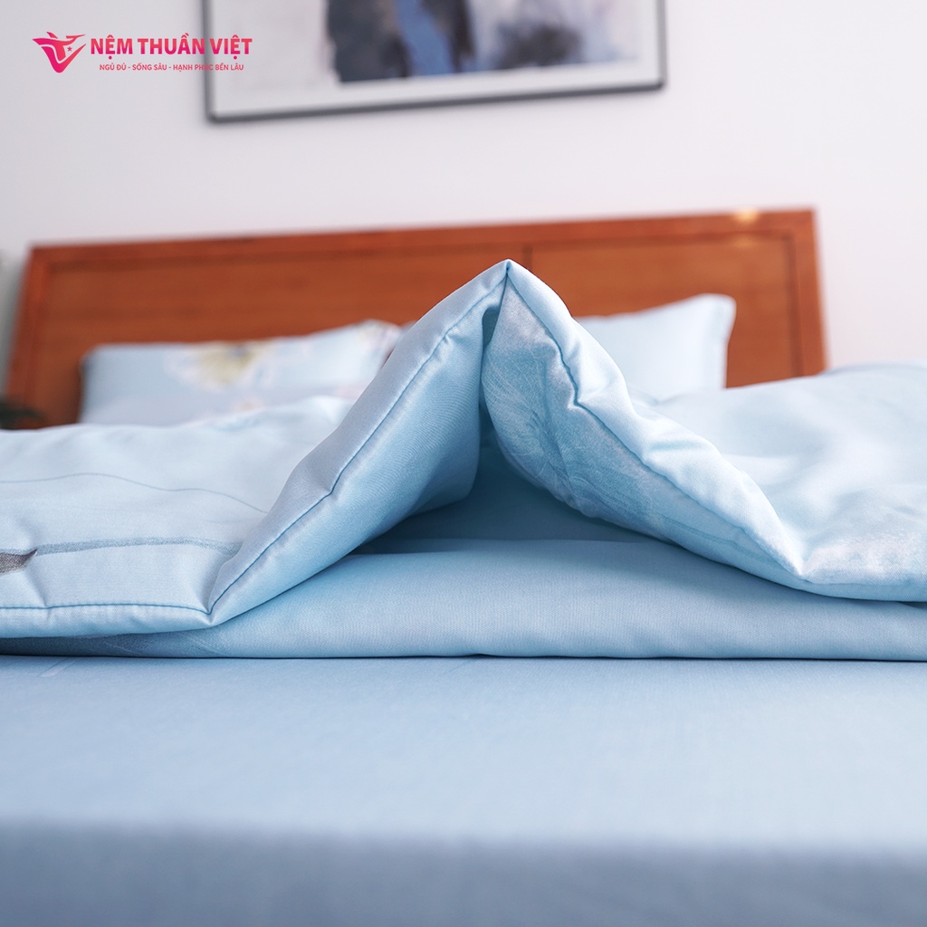 Mền Tencel Thuần Việt Cao Cấp - Xanh TC23 - Kích Thước 180x200