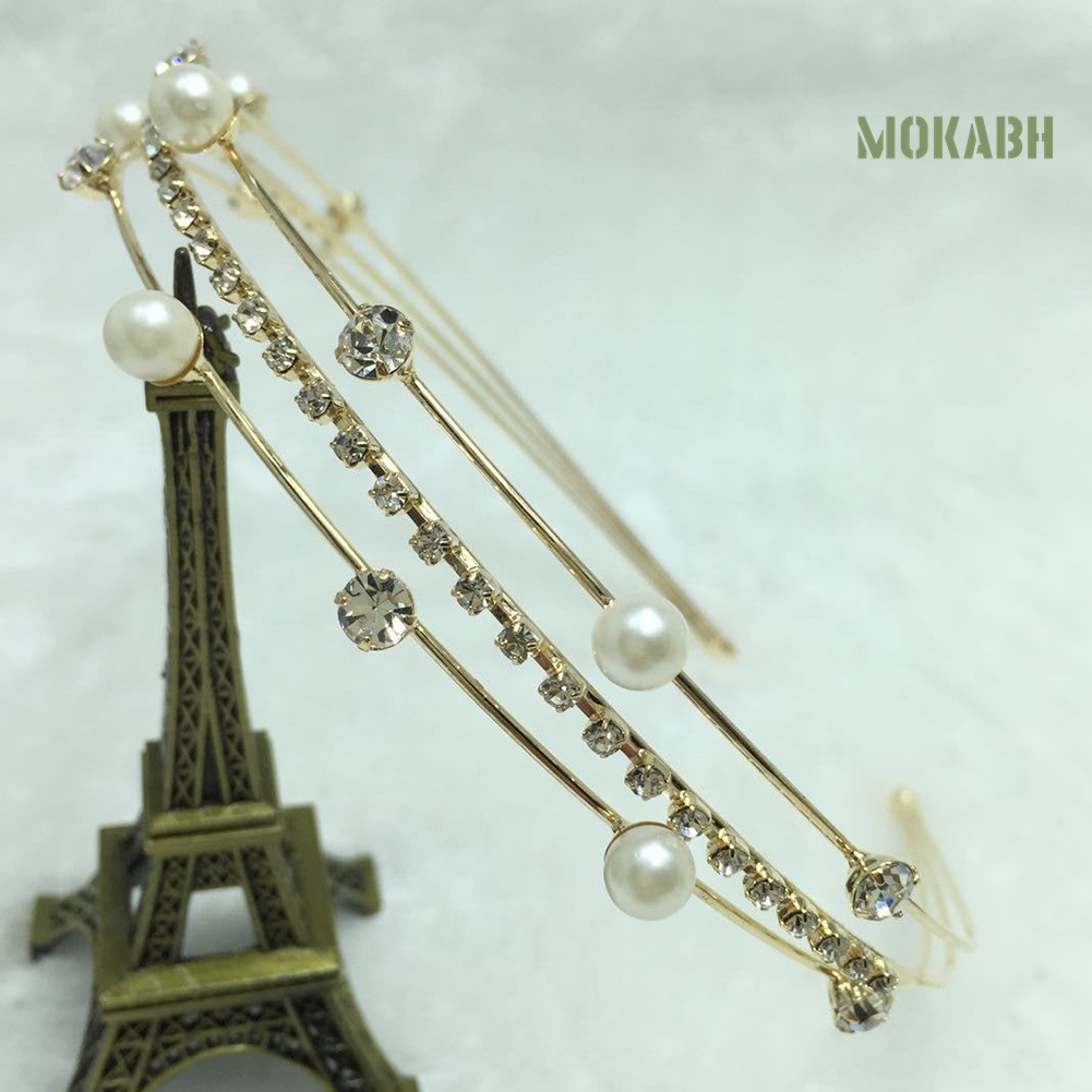 Cài Tóc Đính Đá / Ngọc Trai Giả Nhiều Lớp Xinh Xắn Thời Trang Cho Nữ