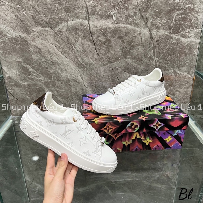 Giày thể thao spsl gót pha màu vân chìm fullbox