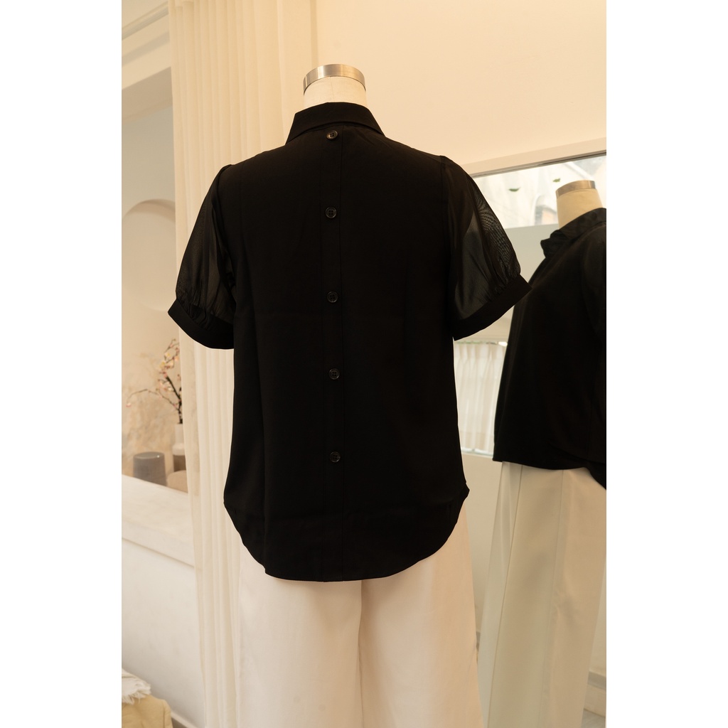 Áo trung niên nữ sơ mi cotton lụa sang trọng tặng mẹ, đủ size M - 3XL - MODA 016