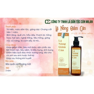 Lá nóng giảm cân, tan mỡ bụng - sỉ sll ib