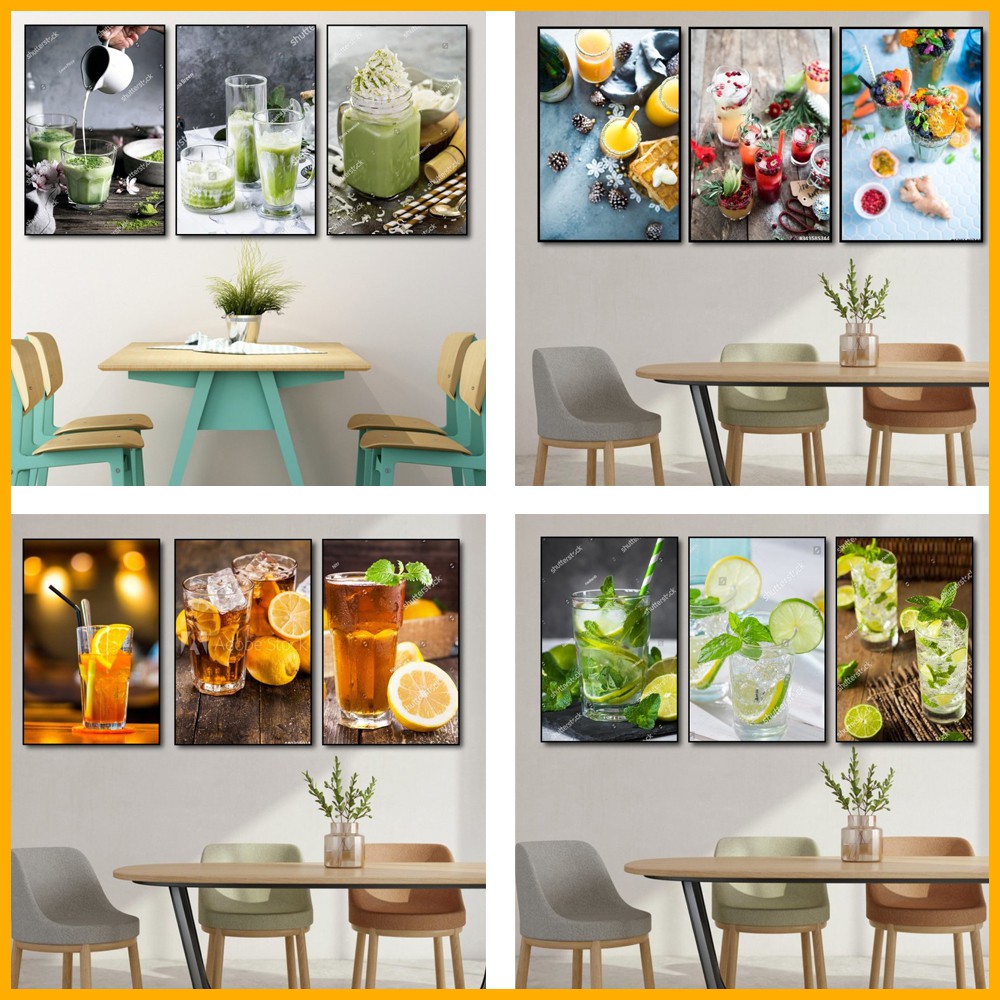 Bộ 3 Tranh canvas giá xưởng - Tặng kèm đinh đa năng không cần khoan tường - Tranh treo tường thiết kế theo yêu cầu