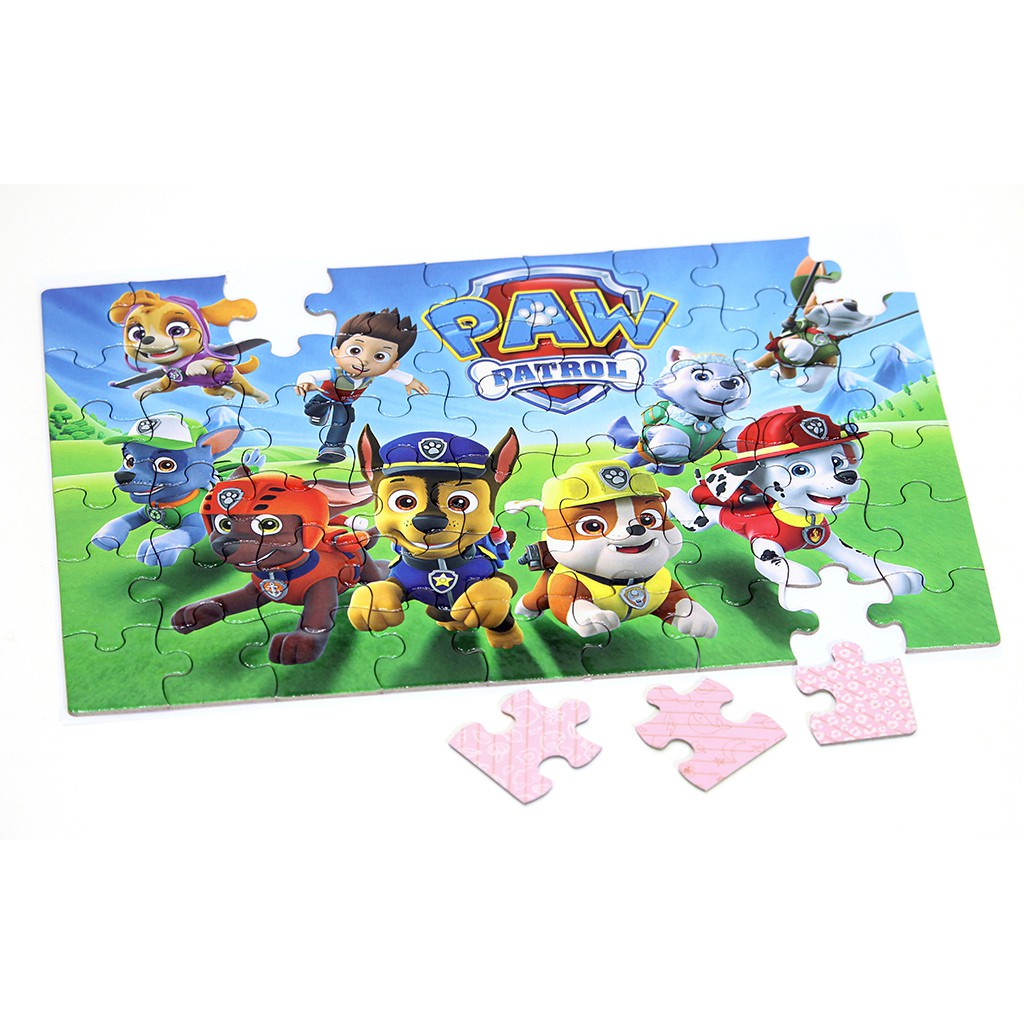 Tranh xếp hình 4 cấp độ Tia Sáng (4 trong 1) chủ đề Dora và Paw Patrol