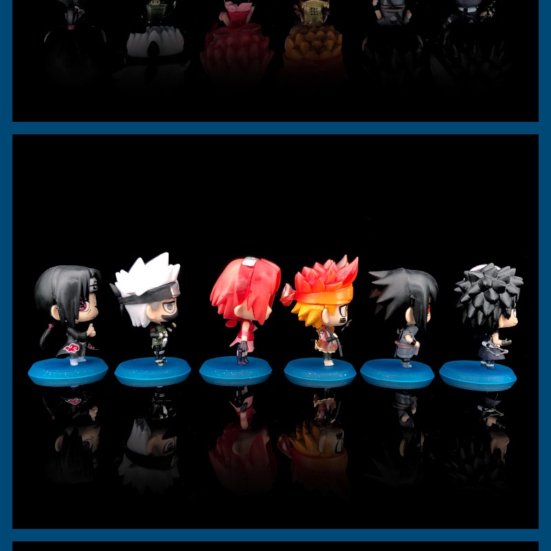 Set 6 Đồ trang trí Nhân Vật Hoạt Hình Naruto