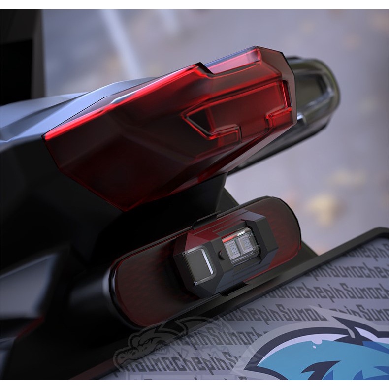 Đèn led  cảnh báo đuôi xe nhấp nháy 7 màu sạc bằng cổng Type-C có nhiều chế độ khác nhau – GreenNetWorks