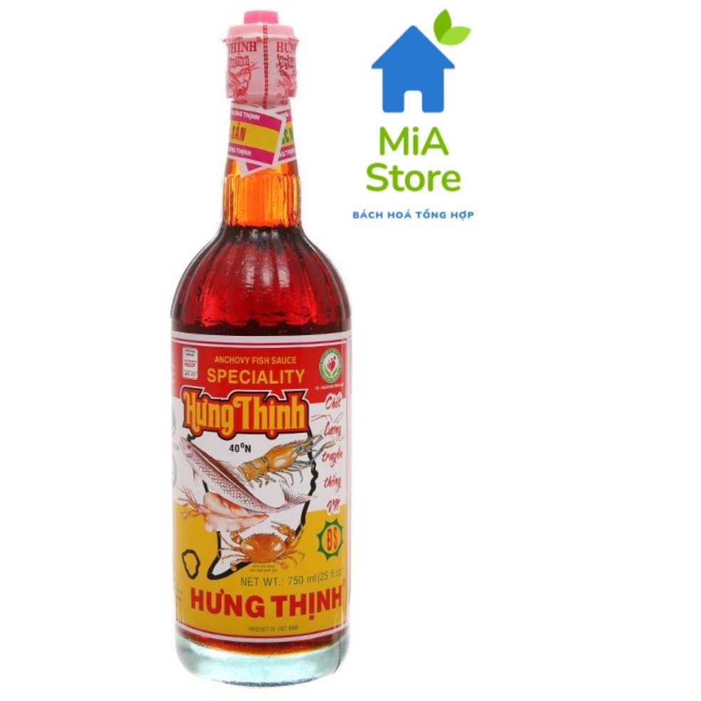 Nước mắm cá cơm đặc sản Hưng Thịnh độ đạm 40 (750ml)