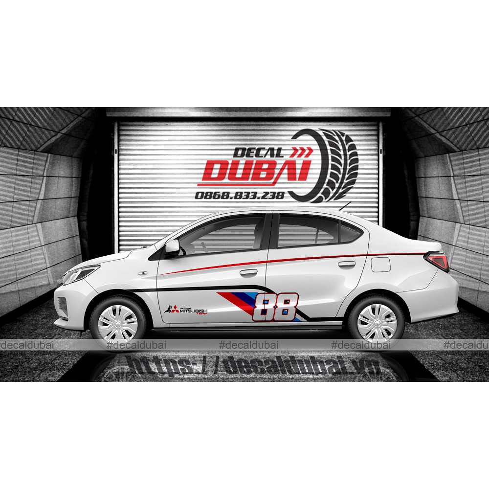 Tem Dán Sườn Xe Attrage 88