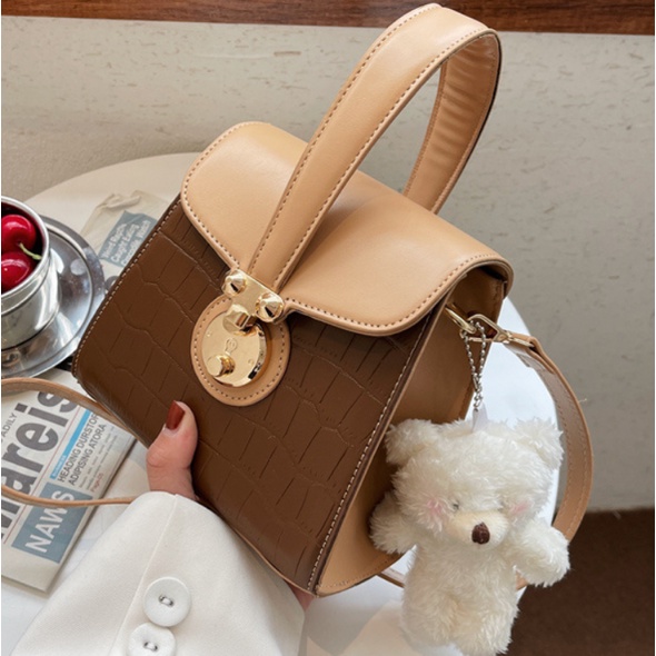 Túi xách da cá sấu, tay xách hiện đại La.orie thời trang, đáng yêu, hiện đại La013
