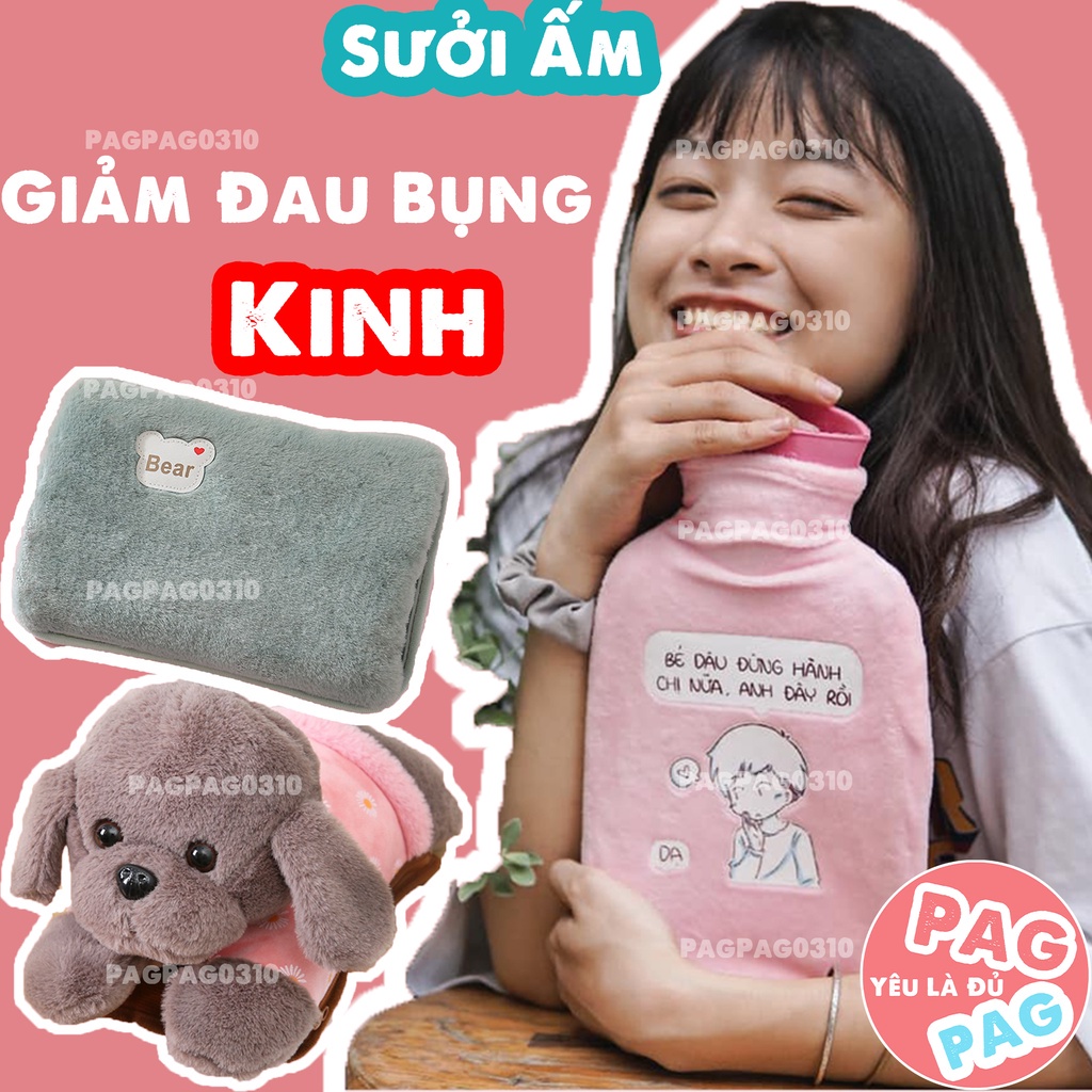 Bộ Túi Sưởi, Túi Chườm Đau Bụng Kinh- Quà Tặng Bạn Gái Và Gia Đình