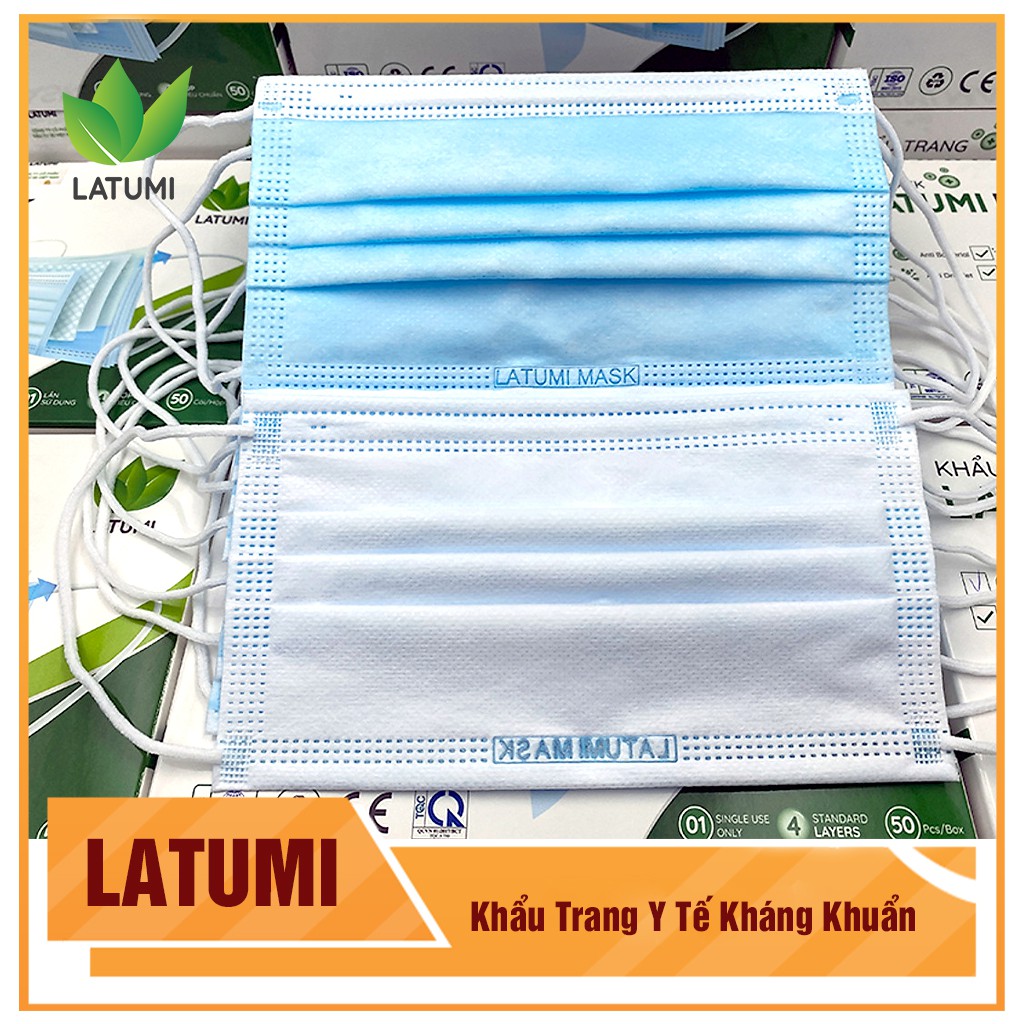 Khẩu Trang Y Tế 4 Lớp Kháng Khuẩn Chính Hãng Hộp 50 chiếc và  Túi Zip 10 Chiếc Tiện Dụng, Ngăn Giọt Bắn, Bụi, Tia UV | BigBuy360 - bigbuy360.vn