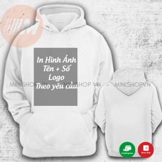 Áo khoác in theo yêu cầu / Áo hoodie nỉ màu trắng