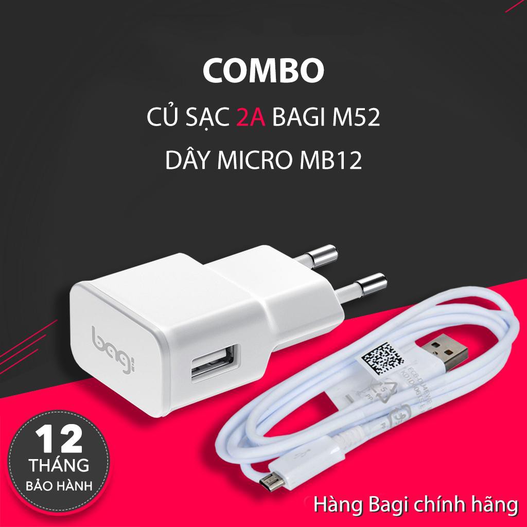 Combo Củ sạc + Cáp sạc nhanh Usb Micro - Hàng made in Vietnam 100%