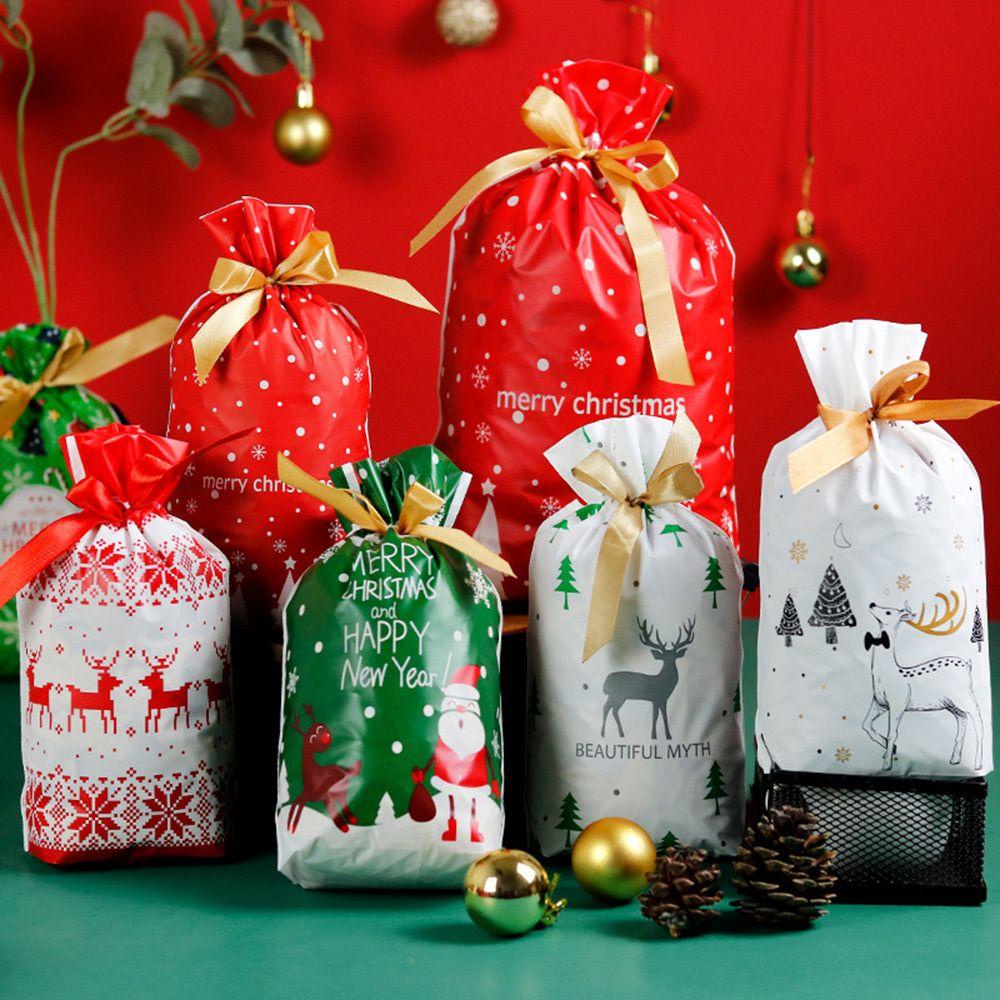 Bộ 50 Túi Đựng Kẹo Họa Tiết Giáng Sinh