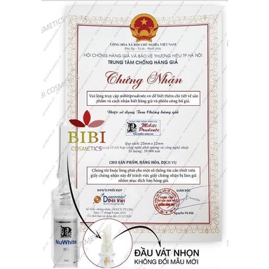 [Chính Hãng Nuwhite] KEM MIBITI PRUDENTE NUWHITE N1 V1 H6 L1A HỒNG NHŨ HOA VÙNG KÍN CHUẨN AUTH