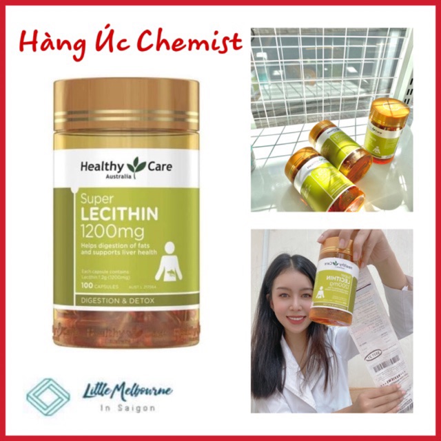 Mầm đậu nành Úc healthy care Superlecithin 100viên (date 2023)