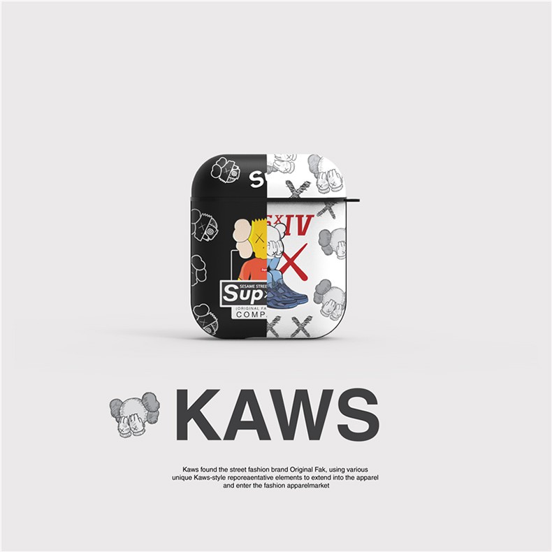 Case Vỏ Bao Airpods 1 2 Pro Kaws x Sup Đựng Tai Nghe Airpods Chất Liệu Nhựa Dẻo TPU Chống Bám Bẩn - Chin Chin Shop