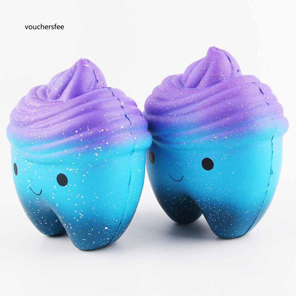 Cute Colorful Tooth Squishy Slow Rising Squeeze Stress Reliever Toy Kid Gift